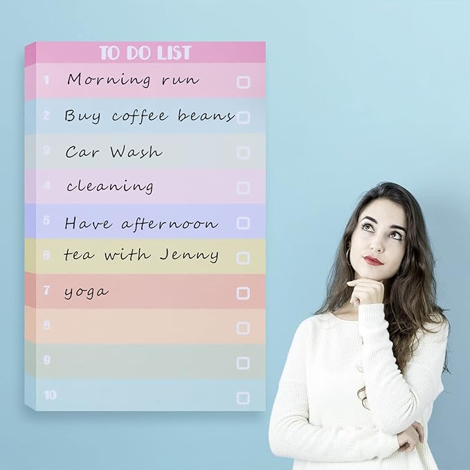 300 Sheets to Do List Notepad Daily Checklist Sticky Notes Cute Undated Memo Pad Color Block to Do Note Pad Weekly Plan Agenda and Organizer Planners for College(Classic Style,3.14 x 5.11 Inch)