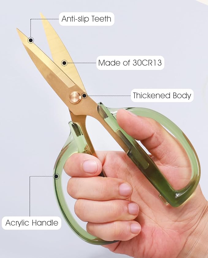 Kitchen Shears Scissors&Sharp Scissors, ARCHIKING 8.0inch Cooking Scissor-Meat and Poultry Shears, Dishwasher Safe, Acrylic Handel Scissors All Purpose Stainless Steel Utility Scissor