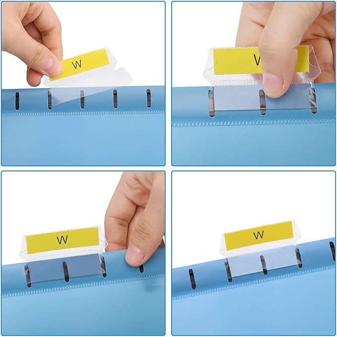 Merrynine Hanging File Folders Letter Size 15pcs, Polypropylene Filing Cabinet Folders Organizer with 1/5-Cut Tabs and Inserts, File Organizers for Office School Home Hospital, Assorted Colors