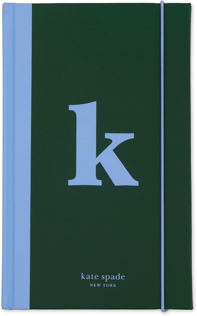 kate spade new york Just Mine Notebook Journal, Monogram Cloth Hardcover Journal, 8.25" x 5.25", Diary Includes 168 Lined Pages, (K)