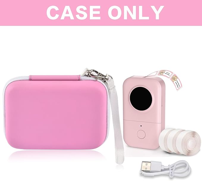 Labels Printer Case Compatible with COLORWING D30 Bluetooth Wireless Portable Labeling Printer Also for Phomemo D30 D35 for Memoking Mini Thermal Printing Sticker Storage Holder
