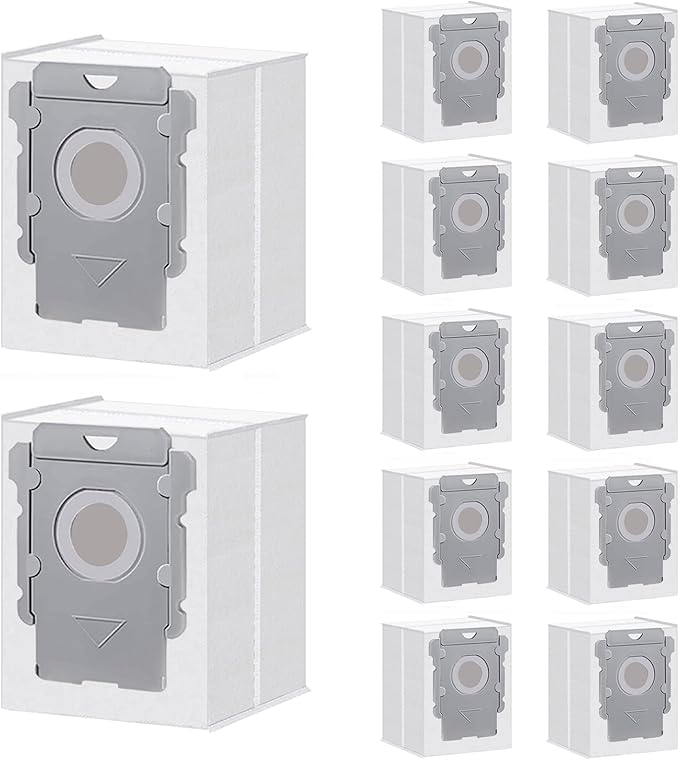 ApexOne 12 Packs Vacuum Bags for iRobot Roomba Clean Base i7, i7+, i8, i8+, i3, i3+, i4, i4+, i5, i5+ i6, i6+, j5, j5+, j6, j6+, j7, j7+, j8, j8+, s9, s9+, j9, j9+ Auto-empty Dirt Disposal Cleaners
