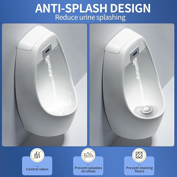 Urinal Screen Deodorizer (12 Pack),Urinal Cakes with Block Long-Lasting Ocean Scent,Anti-Splash Urinal Screens for Men Bathroom Airport Office Mall Hotel