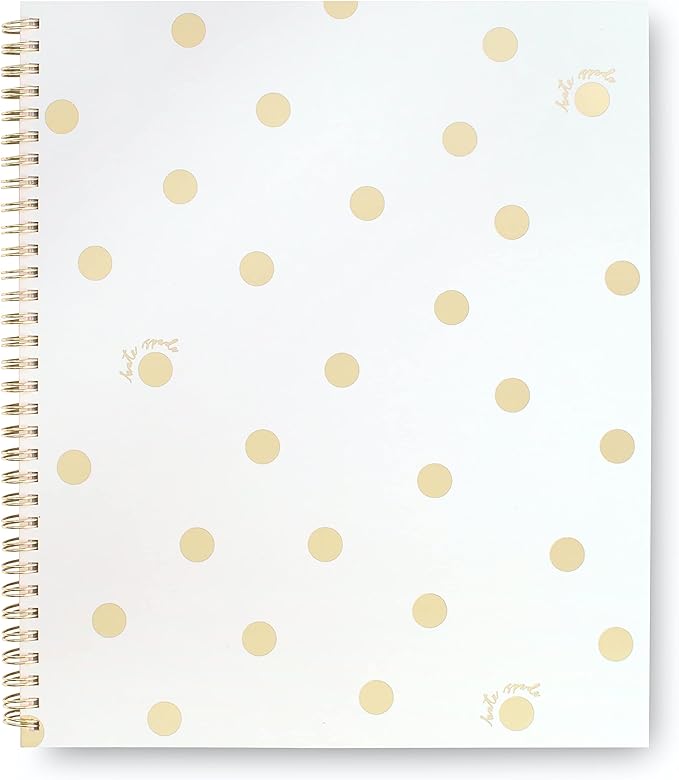 Kate Spade New York Large College Ruled Notebook, 11" x 9.5" Spiral Notebook with 160 Pages