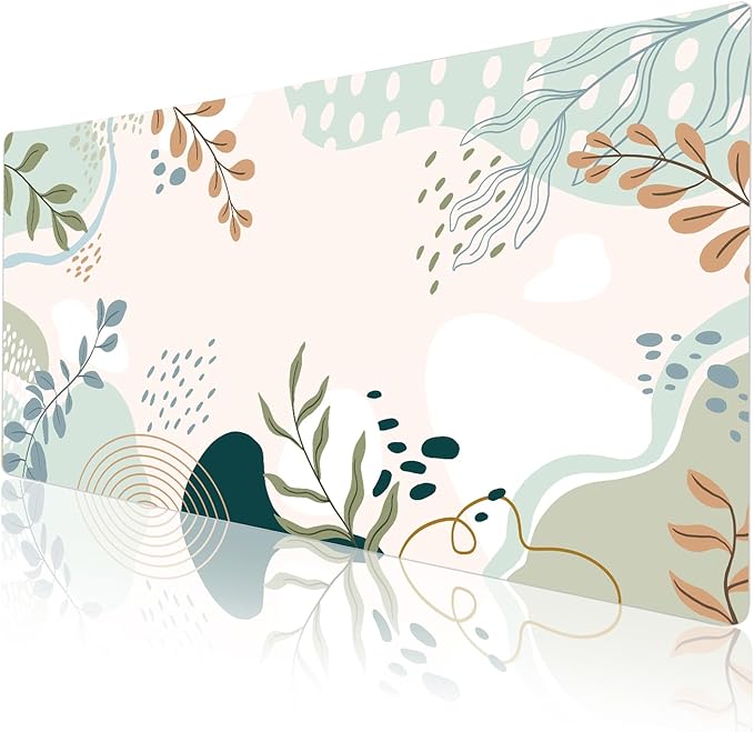 Colorful Star Large Mouse Pad, Green Pink Waterproof Desk Mat, Abstract Boho Double Sided Computer Gaming Mouse Pad, XXL Full Desk Mousepad Non Slip Desk Pad for School Office Home 31.5" x 15.7"