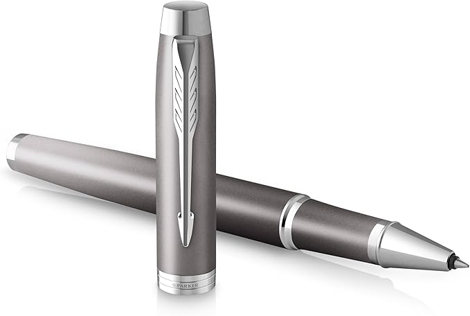 Parker IM Writing Rituals Rollerball Pen | Grey Finish with Gradient | Chrome Trims | Fine Point | Black Ink | Gift Box