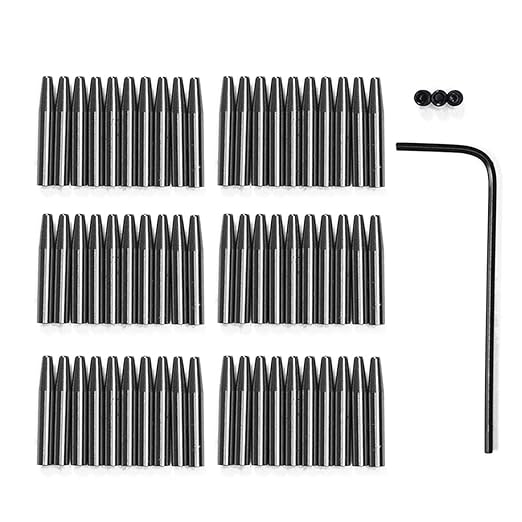 WUTA Sharp Head Replaceable Pricking Iron Removable Round Hole Punch Leather Craft Chisel DIY Leather Tools 2nd Generation (60 Pcs Round Punch Head)