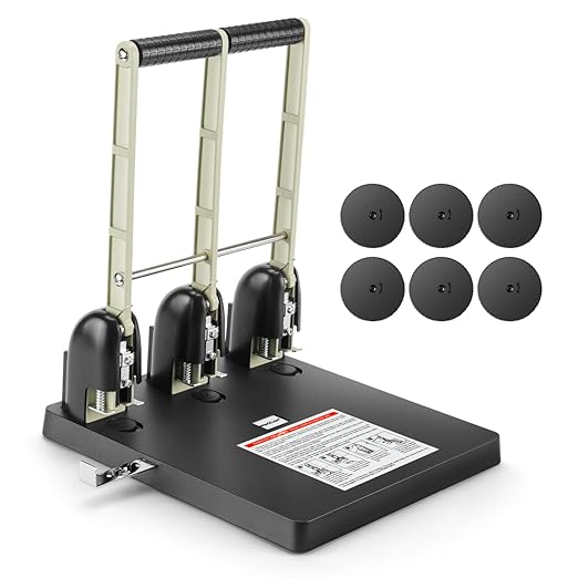 Worklion 3 Hole Puncher for Binder: Heavy Duty Three Hole Paper Punch for Max 150 Sheet,Save Power Large Punch