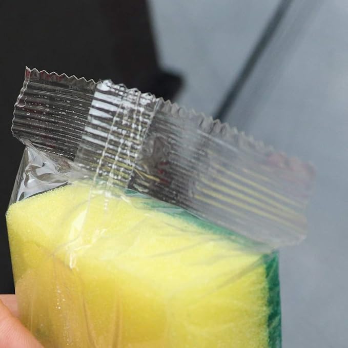 Sponge Individually Wrapped，Kitchen Dishwashing Sponge Scouring Pad Dishcloth Suitable for Travel Apartments Set of 24 PCS