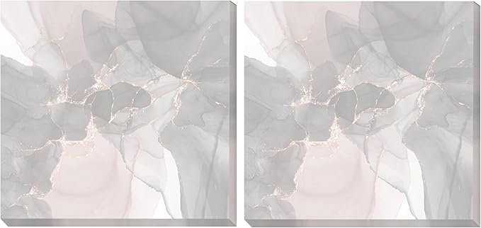 2 Pack Sticky Notes 3x3 Inches, Bright Cute Strong Sticking Power, Easy to Post for Home, Office, 80sheets/Pads, Pink Gold Marble