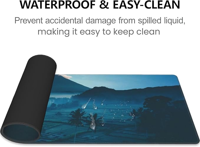 Delicious Croissant Gaming Mouse Pad, Extended Cute Bakery Food Desk Mat Computer Laptop Mousepad, Robust Stitched Edges, 31.5"×11.8" Large Office Keyboard Mouse Pads for Home Desktop Decor