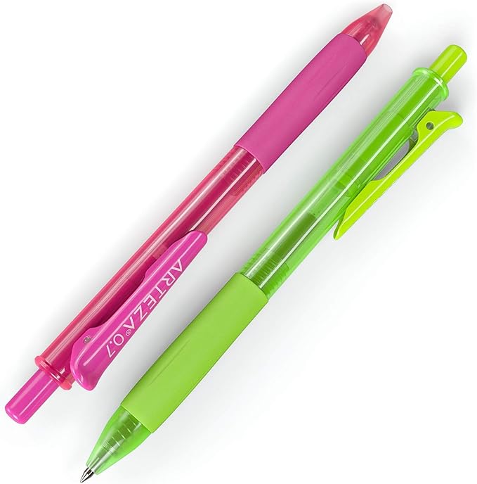 ARTEZA Gel Pens Colored Set of 14, Retractable Pens Assorted Colors for Writing in a Notebook, Journal, Planner