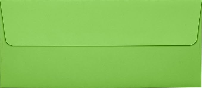 LUXPaper #10 Business Envelopes | Peel & Press | 4 1/8" x 9 1/2" | Limelight Green | 80lb. Text | 50 Qty