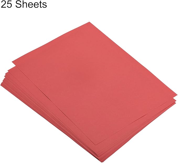 MECCANIXITY 25 Sheets Colored Copy Paper 8.5 x 11 Inch Printer Paper 80gsm Bright Red for Office Printing, Document Copying, Invitations, Forms, Art Projects