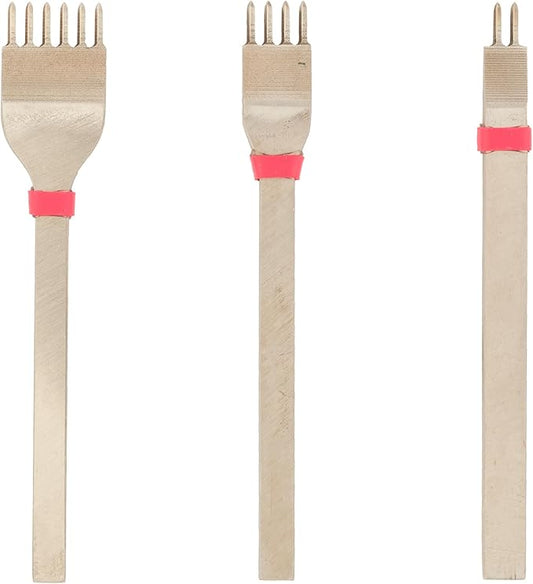 Weaver Leather Supply Diamond Leather Stitching Chisel Set, Precise 3mm Hole Punch, Color-Coded Hole Punch Set for Hand Sewing and Saddle Stitching