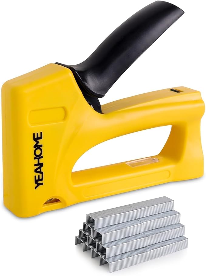 YEAHOME Light Duty Staple Gun, Upholstery Staple Gun with 1000PCS JT 21 Staples of 5/16 inch, Stapler Gun for Wood, Classroom, Crafts, DIY, Decoration