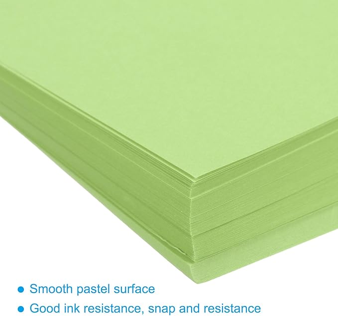 MECCANIXITY 125 Sheets A4 Colored Print Copy Paper 8.5" x 11" Origami Paper Printer Paper 80gsm for Printing, Document Copying, Art Craft, Light Green