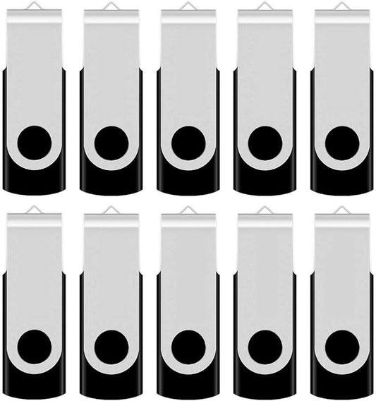 Aiibe 4GB Flash Drive Bulk USB Flash Drive 4GB 50 Pack USB 2.0 Thumb Drives Memory Stick USB Drive 4GB Zip Drives USB 4GB Wholesale, Black