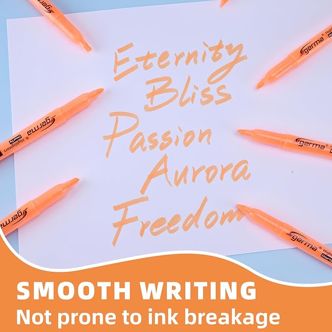 Orange Highlighters, 36 Pack, Chisel Tip Highlighter Pack, Quickly Drying, Perfect for Students Kids Adults, Office, School, Classroom Supplies