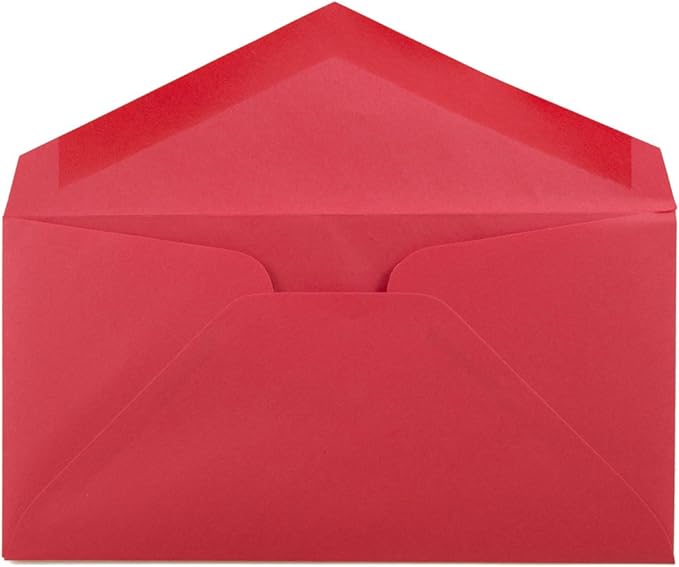 JAM PAPER Monarch Colored Envelopes - 3 7/8 x 7 1/2 - Red Recycled - Bulk 500/Box