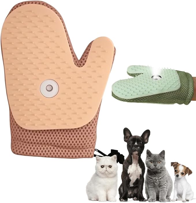Auiepet 2025 New Pet Hair Removal Glove, Upgrade Electrostatic Pet Grooming Gloves for Cats and Dogs, Efficient Cat Gloves