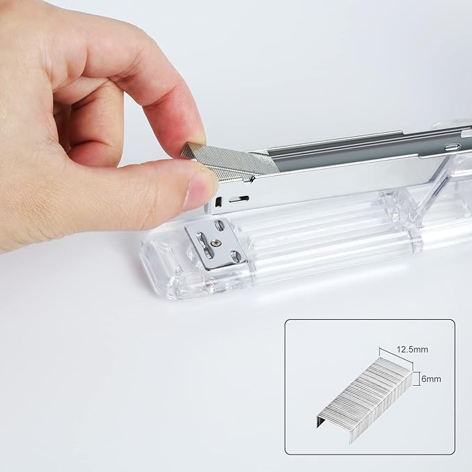 Pasted Diamond Crystal Handmade Bling Dazzling Stapler for Office, School, or Home (Purple)