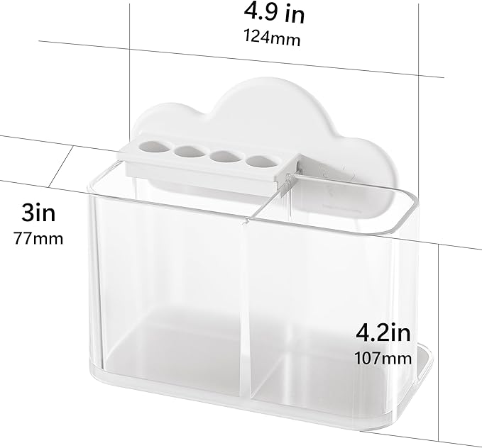 Li & Zhao Pen Holder for Desk Cute - Cloud Pencil Holder Pen Cup Stationary Organizer Desk Organizer Caddy for Office,Home,School,Art(White)