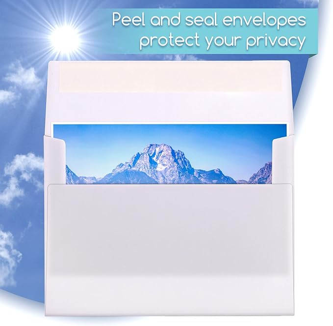 A7 Envelopes Self Seal 500 Pack - 5.25x7.25 White Invitation Envelopes Bulk for 5x7 Postcard, Wedding, RSVP, Thank You Notes, Announcements, Greeting Cards, Photos