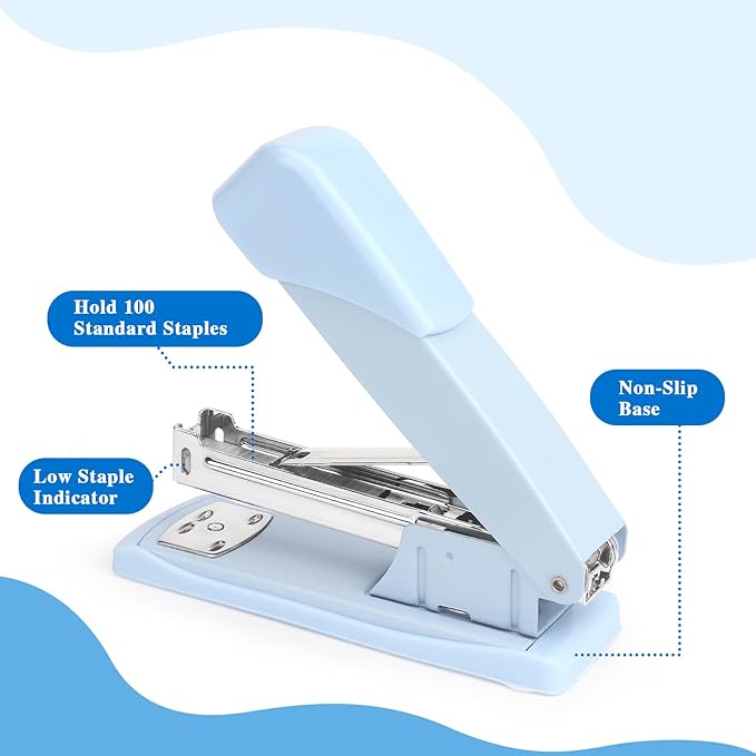Tamaki Stapler, Office Stapler, Staplers for Desk(Blue)