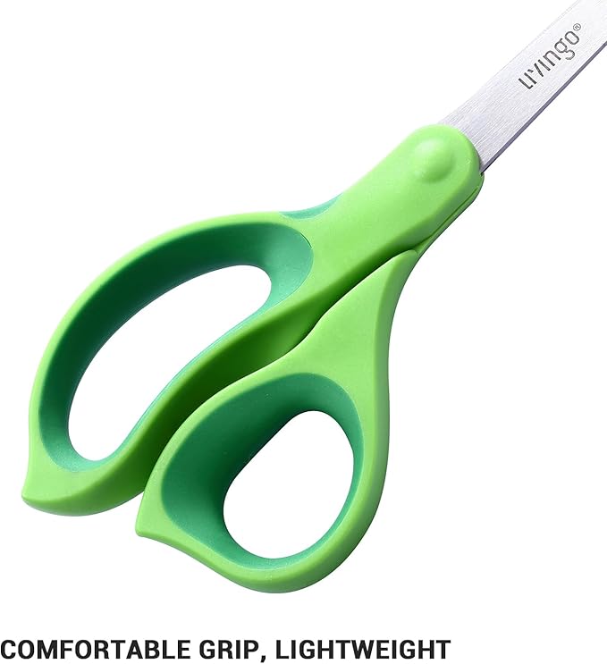 LIVINGO Left Handed Scissors All Purpose - 3 Pack 8.5 Inches Stainless Steel Sharp Adult Scissors for School Office Home Crafting Sewing Cutting Fabric Paper