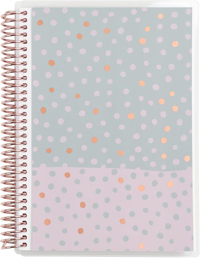 Erin Condren Coiled A5 Checklist Journal Notebook, Features 160 Pages Of Thick, Bleed Resistant 80 Lb. Paper To Boost Productivity, Durable, Pretty, Cute, Stylish