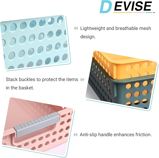 DLUCKY 4Pcs Classroom Organization and Storage Paper Tray Holds 4A Paper, Trays for Classroom Toy, Crayons, Handicrafts Storage, Also for Library, Drawers, Office, Kitchen, Bathroom(Yellow)