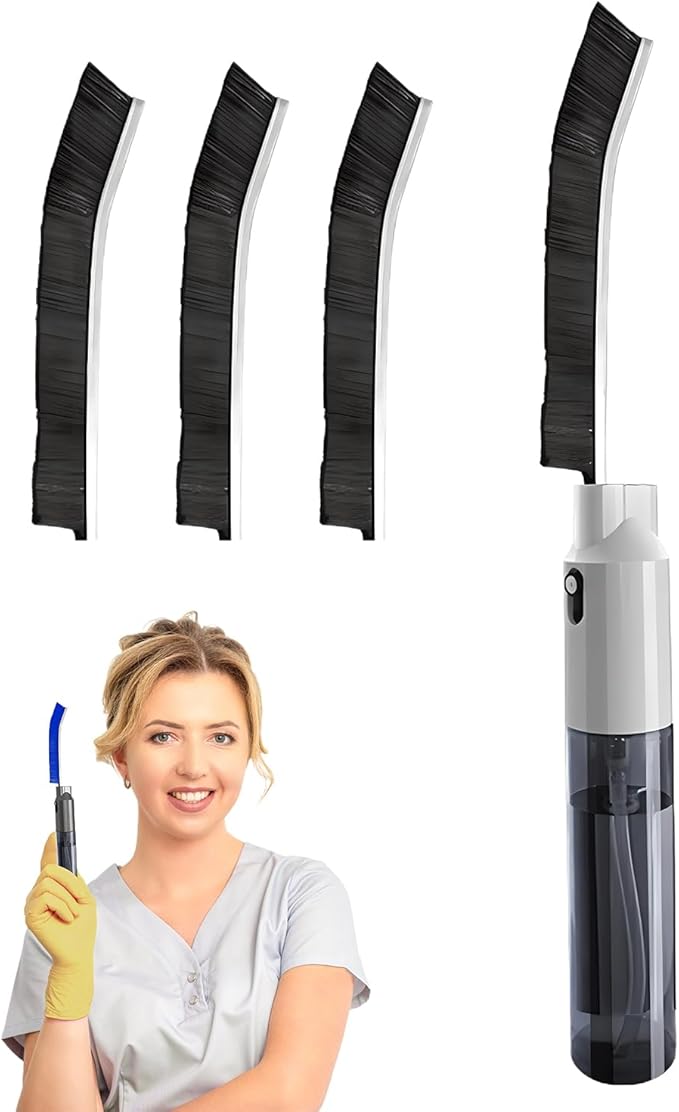 Crevice Cleaning Brush, 2025 New Crevice Cleaning Scrub Brush, Multi-purpose Grout Brush for Bathroom, Durable Sink Cleaning Tool for Kitchen, Portable Toilet Cleaning Brush for Home Users (White-1pc)