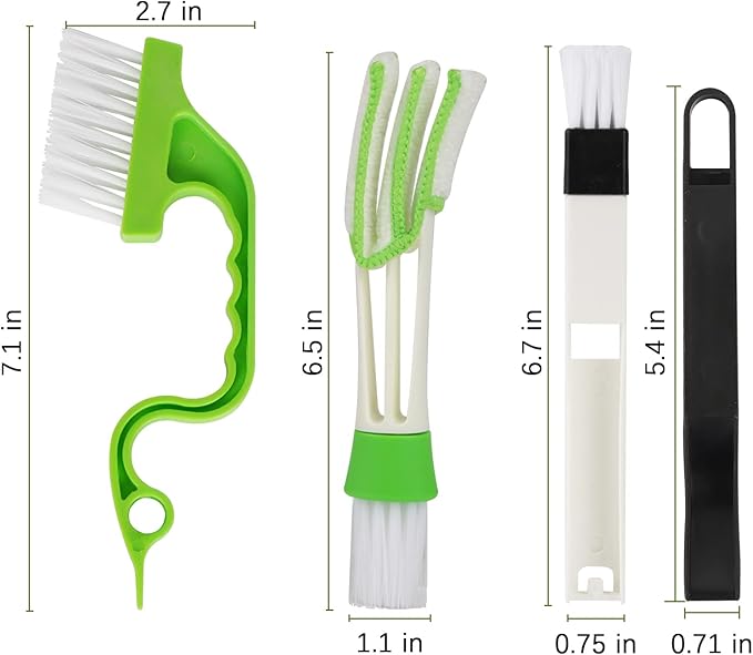 Trycooling Hand-held Groove Gap Cleaning Tools Door Window Track Kitchen Cleaning Brushes (3 Pcs)