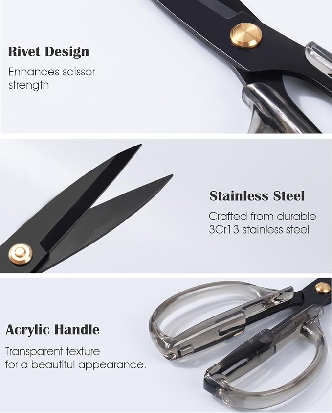 Kitchen Shears Scissors&Sharp Scissors, ARCHIKING 8.0inch Cooking Scissor-Meat and Poultry Shears, Dishwasher Safe, Acrylic Handel Scissors All Purpose Stainless Steel Utility Scissor