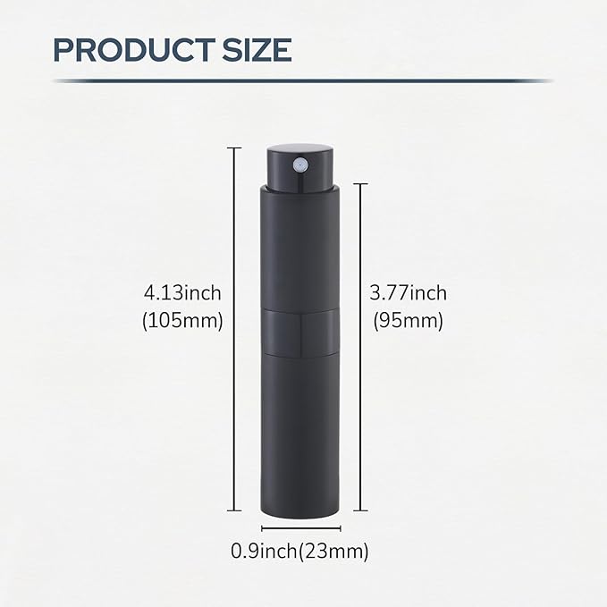 Perfume Atomizer Travel Bottle Refillable: Cologne Sprayer Portable for Men - Mini Spray Empty for Refill - 8ml Small Size Gold