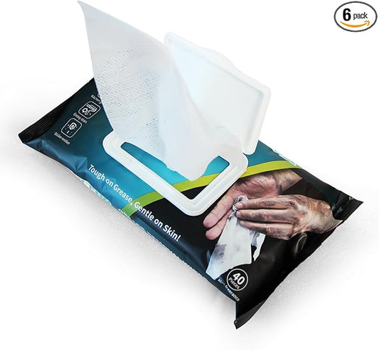 Heavy-Duty Multi-Surface Cleaning Wipes,7.9 x 7.9" Per Count,40 Counts Per Pack, 6 Pack (6, 7.9 X 7.9")
