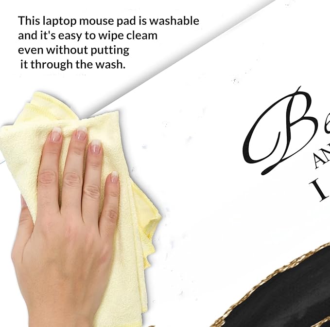 Inspiring Extended Gaming Mouse Pad (31.4x11.8 in), Large Non-Slip Rubber Base Mousepad,Keyboard Mouse Mat Desk Pad for Work, Game, Office, Home -Black White Gole Marble