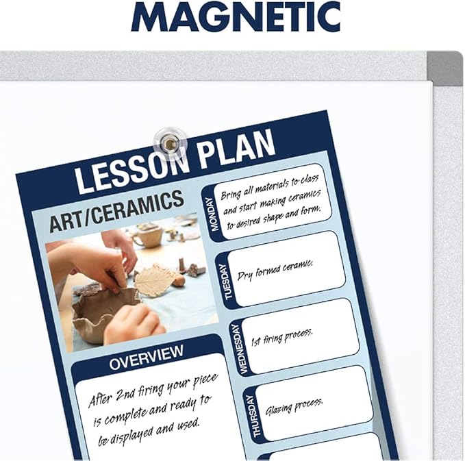 Quartet Porcelain Whiteboard, Magnetic Dry Erase White Board, 4' x 6', Aluminum Frame (PPA406)