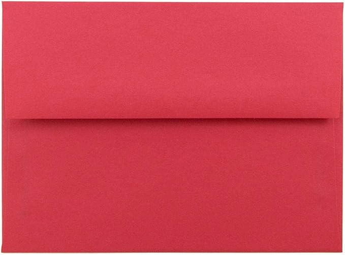 JAM PAPER A6 Colored Invitation Envelopes - 4 3/4 x 6 1/2 - Red Recycled - 50/Pack
