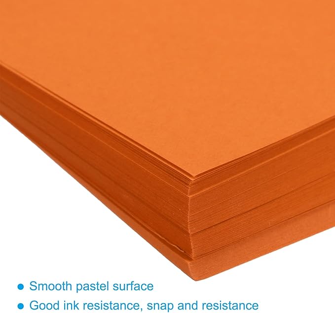 MECCANIXITY 125 Sheets A4 Colored Print Copy Paper 8.5" x 11" Origami Paper Printer Paper 80gsm for Printing, Document Copying, Art Craft, Orange