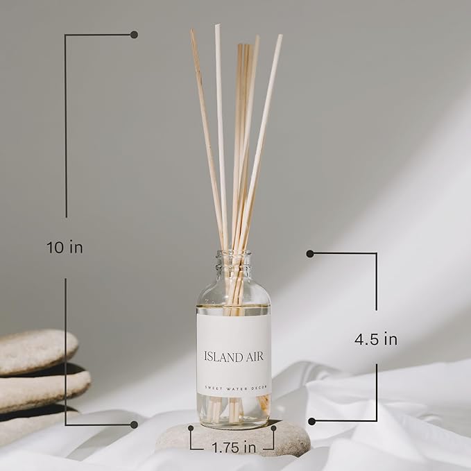 Sweet Water Decor Relaxation Reed Diffuser Set - Eucalyptus, Peppermint, Cedar, Patchouli Scented Diffusers - Reed Diffusers for Home with Long Lasting Fragrance - Oil Reed Diffuser - Made in The USA