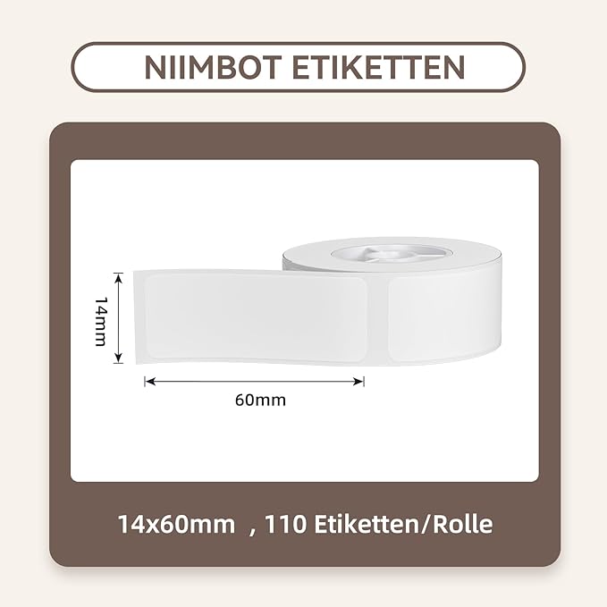NIIMBOT Thermal Label 3 Rolls Set Home School Office Storage and Organization for NIIMBOT D11 D110 D101 H1S Label Maker (1460WHITE)