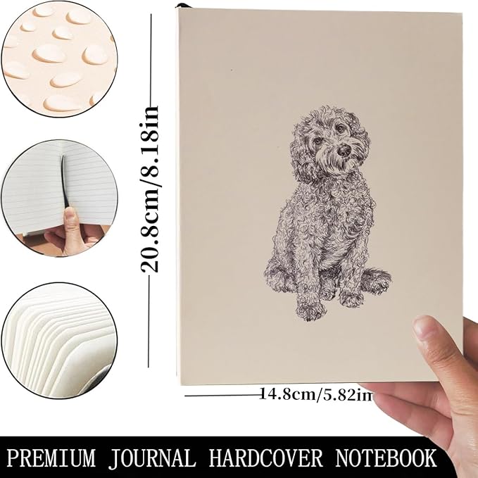 3 Pack Hardcover Spiral Notebook Spiral Journals for Women 160 Pages, 6.3 x 8.3 Inches,100gsm Paper,Cute College Ruled Notebook, Back Pocket, Office Supplies (CS-Multi)