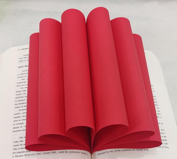 Red Copy Print Paper 8.5X11 Inches,100 Sheets Rainbow A4 Printer Paper 70GSM Colored Origami Paper for Cutting DIY Kids Art Craft
