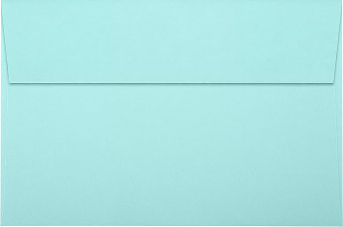 LUXPaper A9 Invitation Envelopes | Peel & Press | 5 3/4" x 8 3/4" | Seafoam Blue | 80lb. Text | 50 Qty