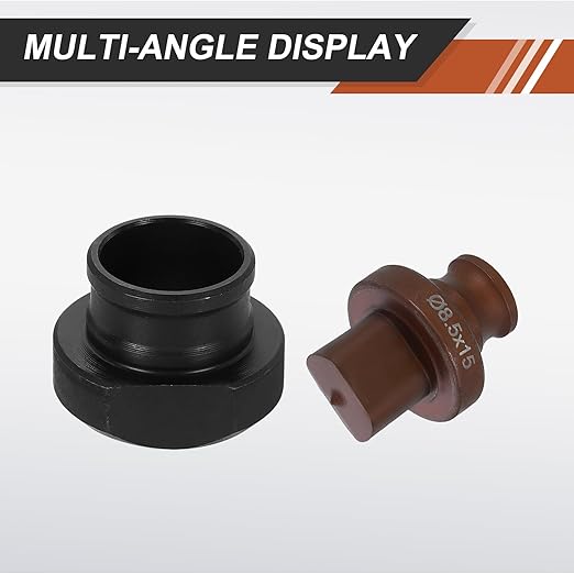 HARFINGTON Hydraulic Hole Punch Die 8.5x15mm Oval Hole 40Cr Steel Electric Punching Kit for MHP-20 JP-20 Electric Punching Machine, Burgundy & Black