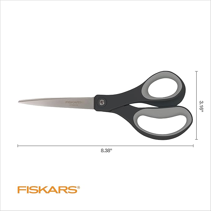 Fiskars Everyday Softgrip Titanium Scissors (8") - 2pk