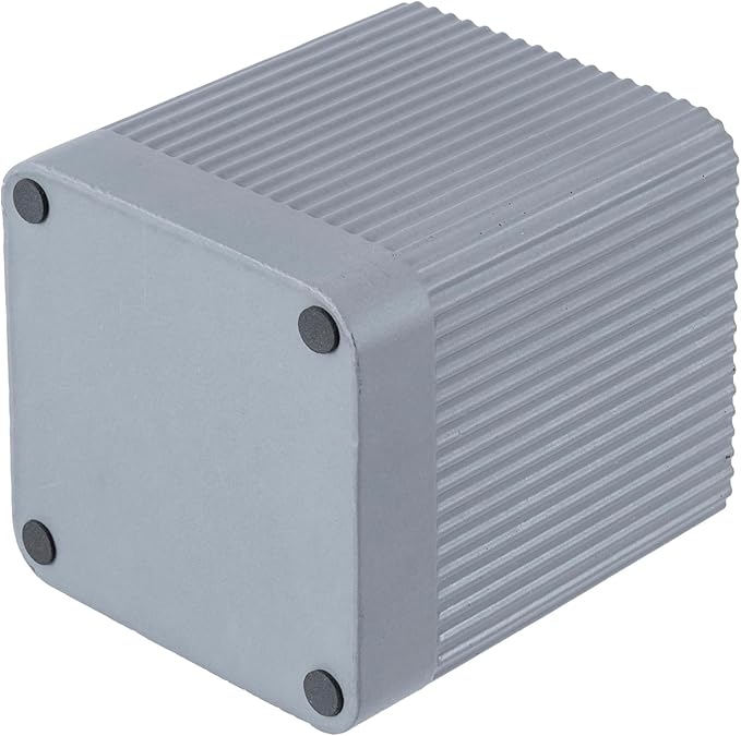 MyGift Fluted Gray Concrete Pen Holder for Desk – Modern Office Stationery Organizer for Pens, Pencils, and Supplies