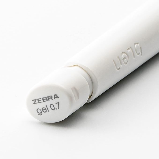 Zebra Pen bLen Retractable Gel Pen, White Barrel, Medium Point, 0.7mm, Black Ink, (41400), 12 Count (Pack of 1)
